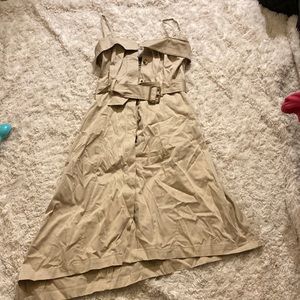 Banana Republic Tan Midi Dress w/ Belt Size 2